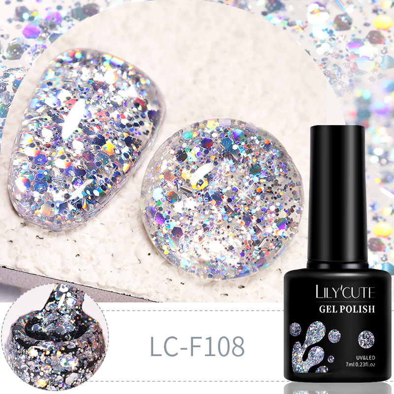 LILYCUTE 7ml 6Pcs/Set Glitter  - Glitter Powder Resin บทวิจารณ์และราคา