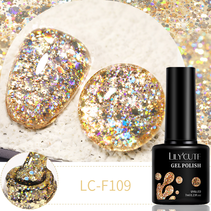 LILYCUTE 7ml 6Pcs/Set Glitter  - Glitter Powder Resin บทวิจารณ์และราคา