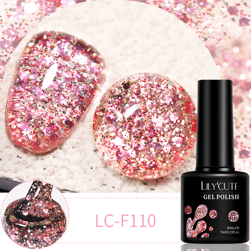LILYCUTE 7ml 6Pcs/Set Glitter  - Glitter Powder Resin บทวิจารณ์และราคา