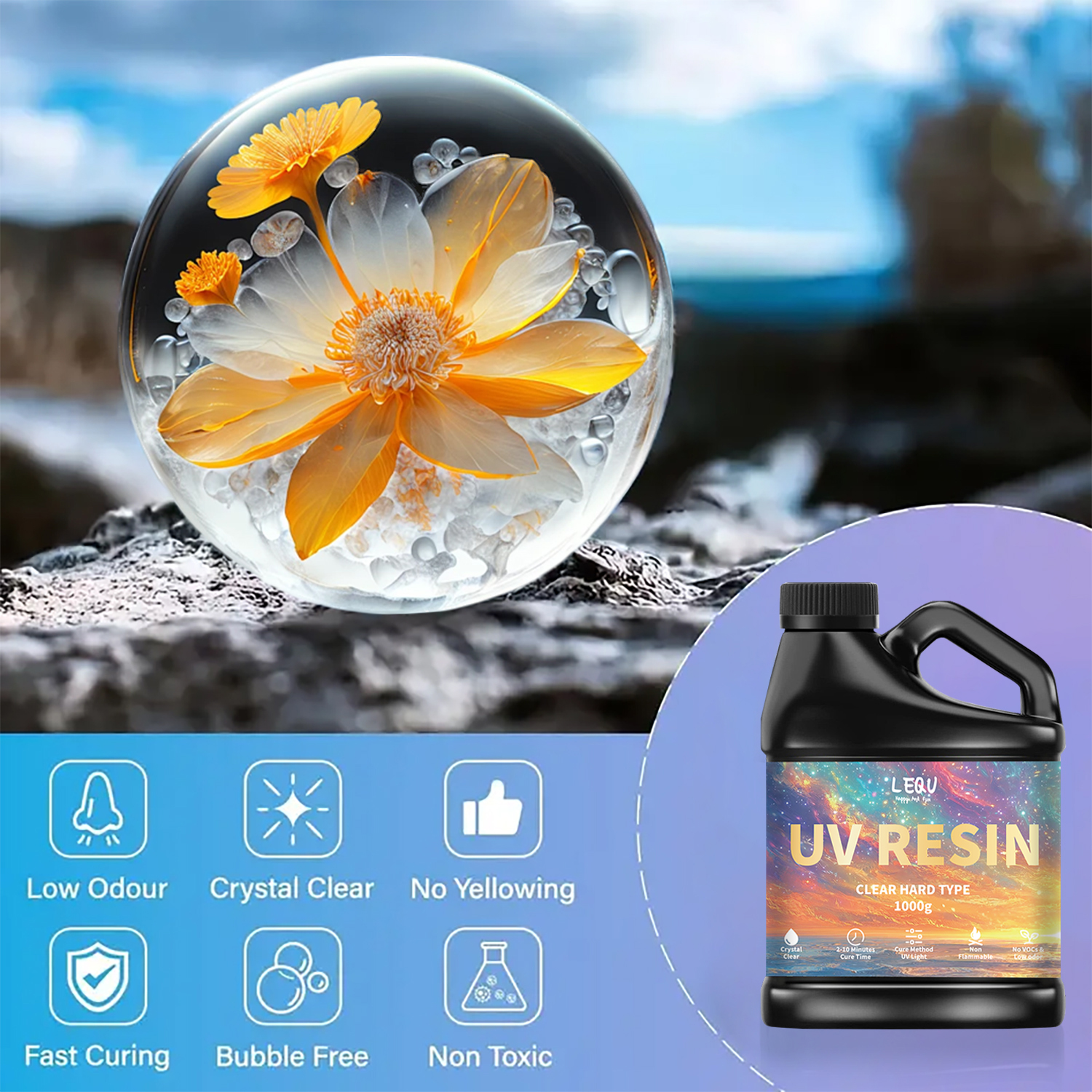 100/200/500/1000g UV Epoxy Res - Resin Art Letters บทวิจารณ์และราคา