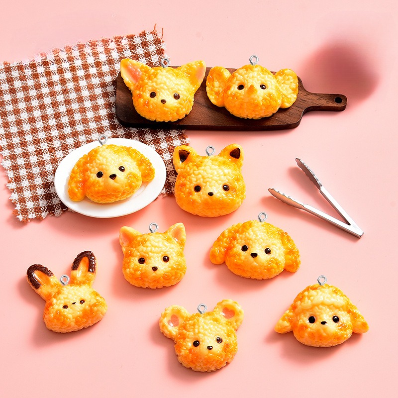 10Pcs Cartoon Biscuits Dog Res - Resin Art Earrings Material บทวิจารณ์และราคา