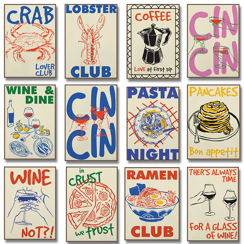 Trendy Coffee Cheers Print Pos - Resin Art Painting บทวิจารณ์และราคา